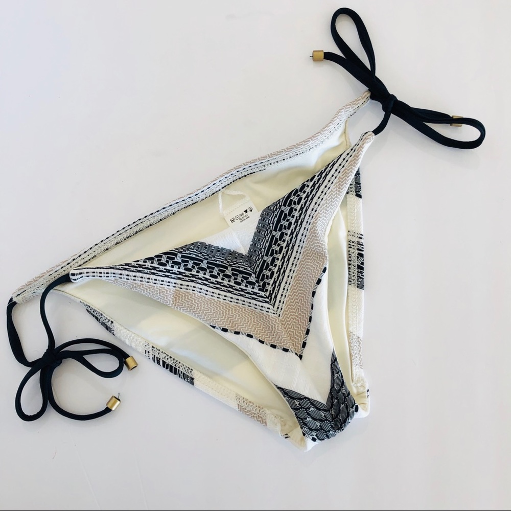 VITAMIN A • textured beige & black bikini bottom